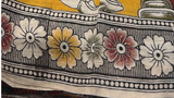 Beige Kalamkari Cotton Saree, border
