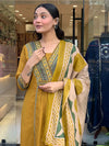 MUSTARD YELLOW HANDBLOCK PRINTED