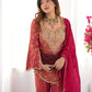 DESIGNER PINK EMBROIDERED SHARARA SET FOR WOMEN