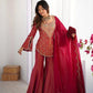 DESIGNER PINK EMBROIDERED SHARARA SET FOR WOMEN